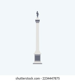 Nelson's Column. Flat style illustration