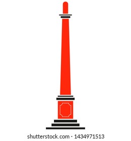 Nelson's red column in London vector illustration