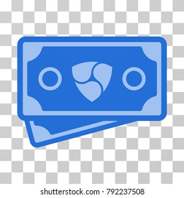 Nem Banknotes vector pictograph. Illustration style is flat iconic symbol on a chess transparent background.