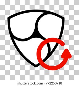 Nem Chargeback vector pictogram. Illustration style is flat iconic symbol on a chess transparent background.