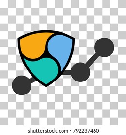 Nem Chart vector pictogram. Illustration style is flat iconic symbol on a chess transparent background.