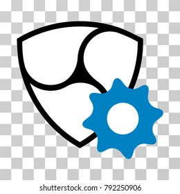 Nem Configuration Gear vector icon. Illustration style is flat iconic symbol on a chess transparent background.