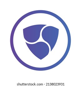 NEM Cryptocurrency coin icon. XEM coin symbol. Cryptocurrency vector icon. Flat Vector illustration - Vector