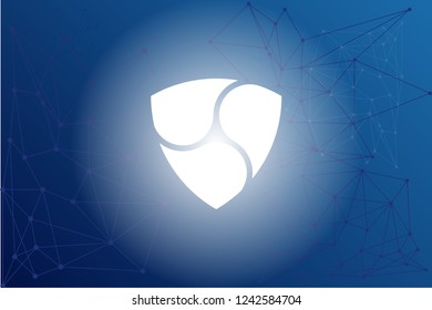 NEM cryptocurrency network vector illustration