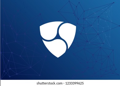 NEM cryptocurrency vector illustration