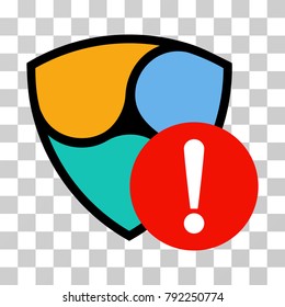 Nem Danger vector icon. Illustration style is flat iconic symbol on a chess transparent background.