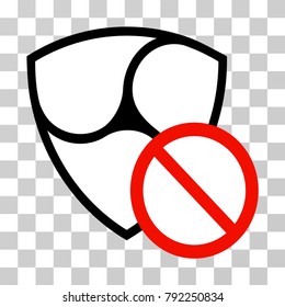 Nem Forbidden vector pictogram. Illustration style is flat iconic symbol on a chess transparent background.