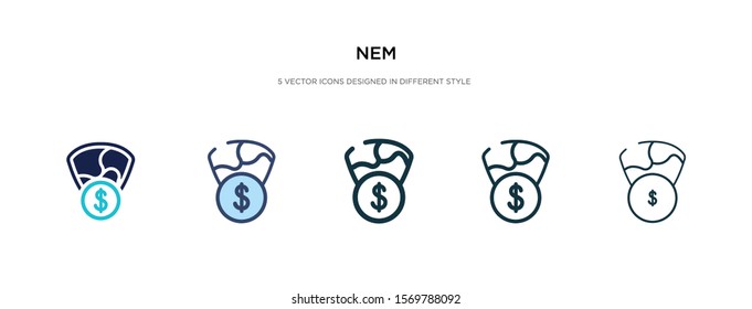 nem icon in different style vector illustration. two colored and black nem vector icons designed in filled, outline, line and stroke style can be used for web, mobile, ui