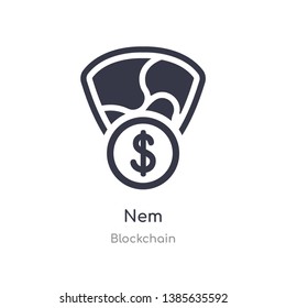 nem icon. isolated nem icon vector illustration from blockchain collection. editable sing symbol can be use for web site and mobile app