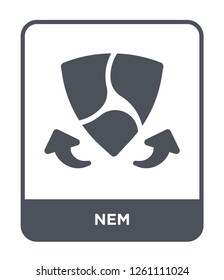 nem icon vector on white background, nem trendy filled icons from Cryptocurrency economy and finance collection, nem simple element illustration