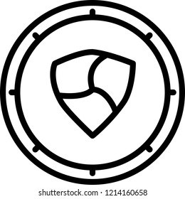 NEM line icon. Cryptocurrency blockchain vector illustration isolated on white background.