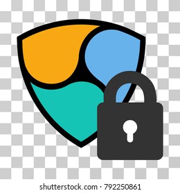 Nem Locked vector pictograph. Illustration style is flat iconic symbol on a chess transparent background.