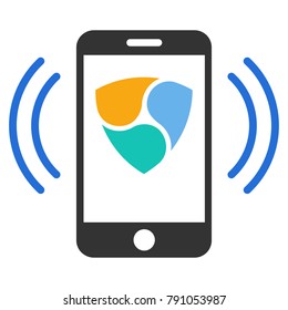 Nem Mobile Banking flat vector illustration. An isolated icon on a white background.
