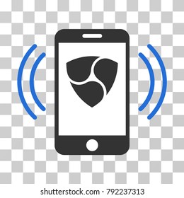 Nem Mobile Banking vector icon. Illustration style is flat iconic symbol on a chess transparent background.