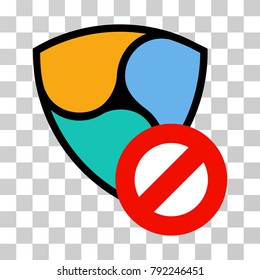 Nem Not Allowed vector pictograph. Illustration style is flat iconic symbol on a chess transparent background.