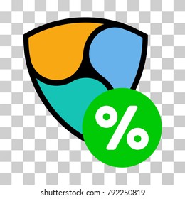 Nem Percent vector icon. Illustration style is flat iconic symbol on a chess transparent background.