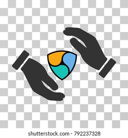 Nem Protection Hands vector icon. Illustration style is flat iconic symbol on a chess transparent background.