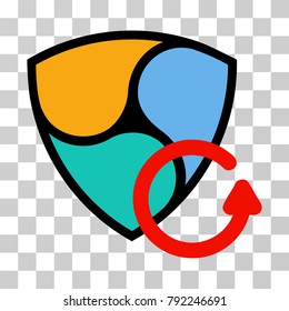 Nem Refund vector pictogram. Illustration style is flat iconic symbol on a chess transparent background.
