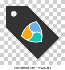 Nem Token vector pictograph. Illustration style is flat iconic symbol on a chess transparent background.