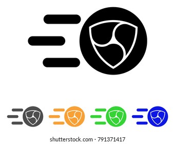 Nem Trace icon. Vector illustration style is a flat iconic nem trace black symbol with grey, yellow, green, blue color variants. Designed for web and software interfaces.