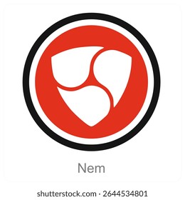 Nem vector icon concept design