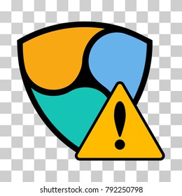 Nem Warning vector icon. Illustration style is flat iconic symbol on a chess transparent background.