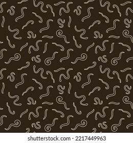 Nemathelminthes Roundworms vector concept outline Seamless Pattern or background