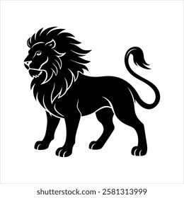 nemean lion animal silhouette designed 