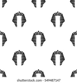 Nemes icon in black style isolated on white background. Hats pattern stock vector illustration.