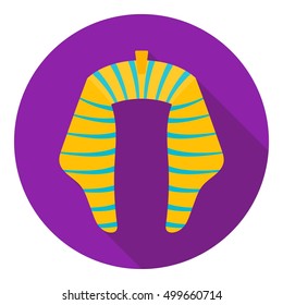 Nemes icon in flat style isolated on white background. Hats symbol stock vector illustration.