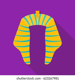 Nemes icon in flat style isolated on white background. Hats symbol stock vector illustration.