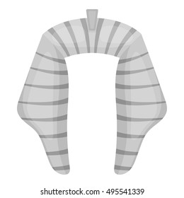 Nemes icon in monochrome style isolated on white background. Hats symbol stock vector illustration.