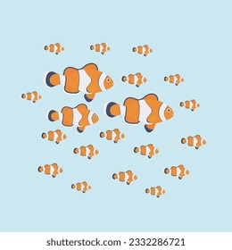 Nemo fish Icon Vector Water