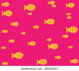 nemo fish pattern background vector