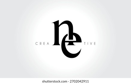 NEne Elegant Serif Monogram Logo – Luxury Lowercase Typographic Lettermark for Modern Branding