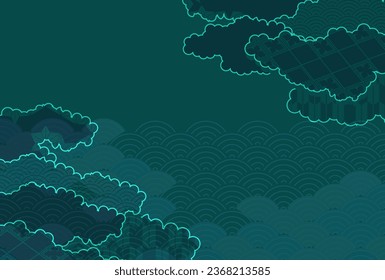 Fondo del patrón japonés nengajo