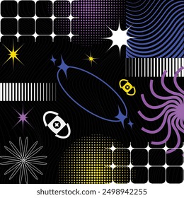 Neo Brutalism pattern art work in full vector 