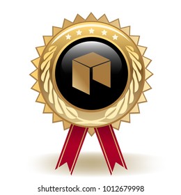 Neo Coin Cryptocurrency Gold Badge