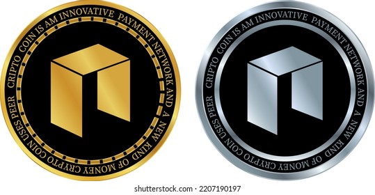 neo coin vector illustrations. 3d illustration