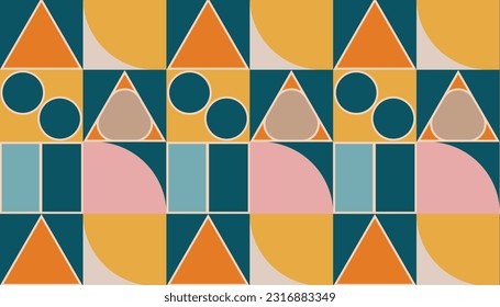 patrón de geometría neo-color. vector de fondo abstracto de color retro