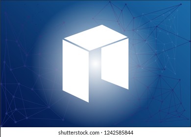 NEO cryptocurrency network vector illustration