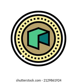 neo digital money color icon vector. neo digital money sign. isolated symbol illustration