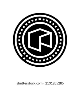 neo digital money glyph icon vector. neo digital money sign. isolated contour symbol black illustration