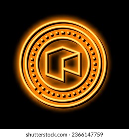 neo digital money neon light sign vector. neo digital money illustration