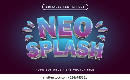 neo flash 3d text effect and editable text effect