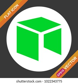 NEO flat Icon for web, UI, UX, and app on black background