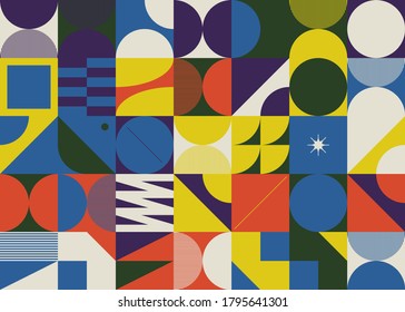 Neo Geo Artwork Vector Abstract Composition Stock Vector (Royalty Free ...