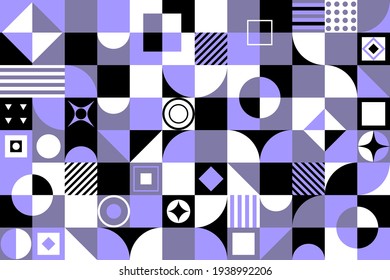 Neo geo design pattern. Geometric shapes vector background. Modern stylish texture.