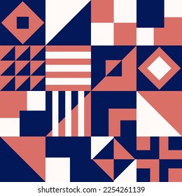 Neo geo pattern with a geometric twist, with bold color scheme, perfect for creating a striking design