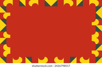 fondo abstracto geométrico neo en forma de patrón rojo, amarillo, sin costuras	